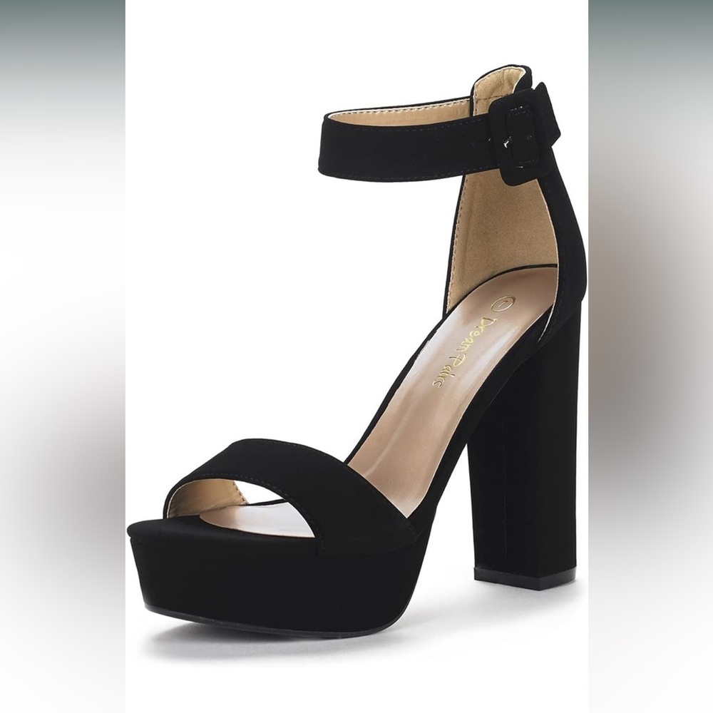 Black Nubuck Heels